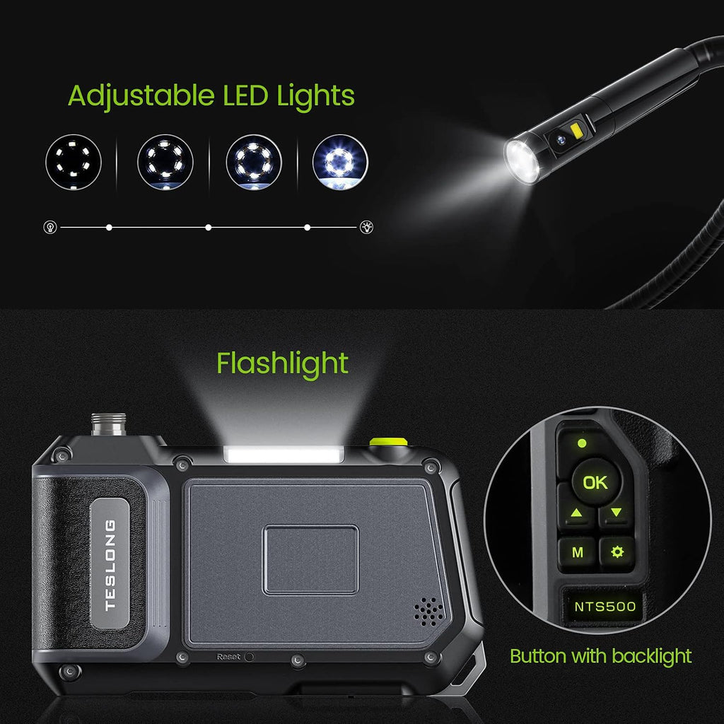 Industrial Borescope Inspection Camera with 5inch 720P HD Screen, 16.5ft Z3605