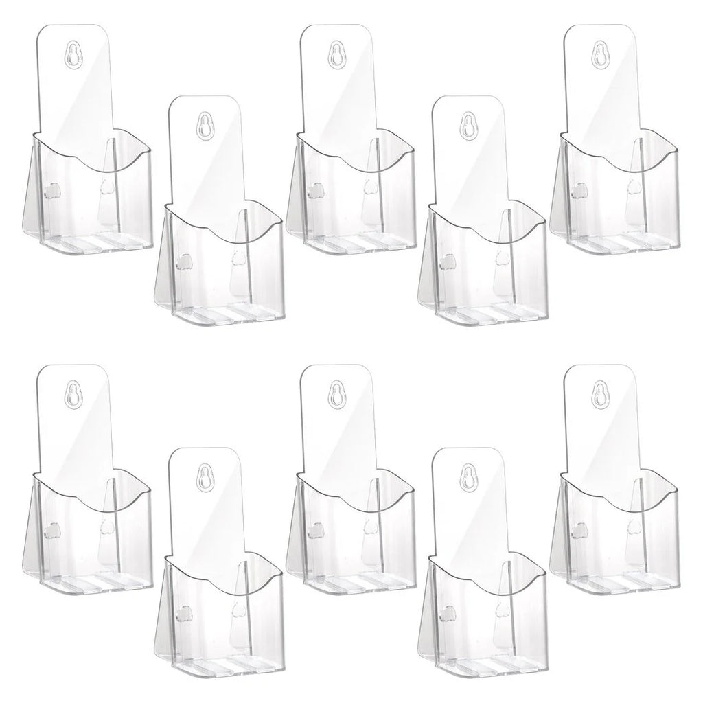 10 Pcs Clear Acrylic Brochure Holders for A6 Size Literature X829852