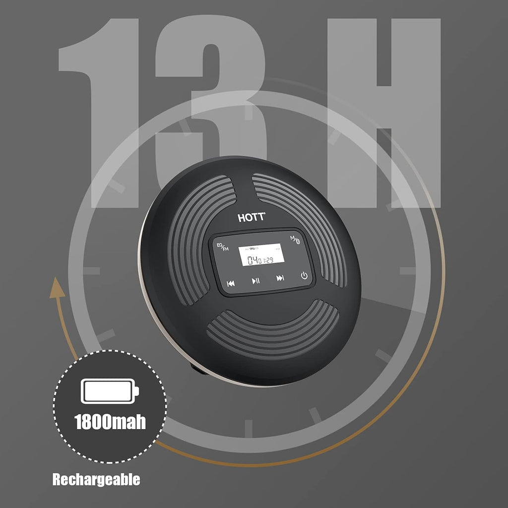 Portable CD Player with Bluetooth 5.0 and FM Transmitter Z25618
