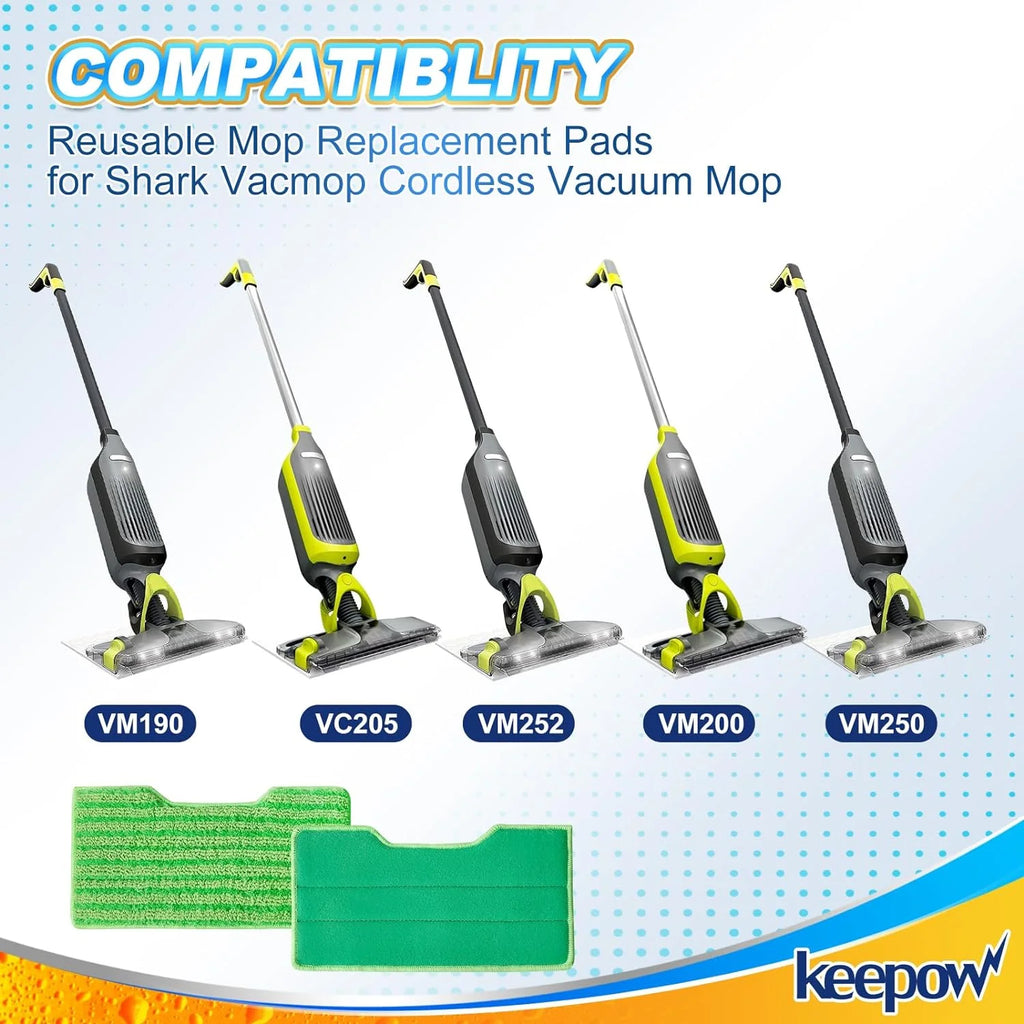 1+3+6 Pads Washable Vacuum Mop Pad Refills H5745