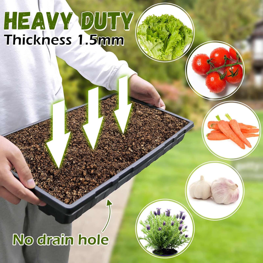 18 Pcs Seed Starter Tray with Base Tray, 72 Cells, No Drain Holes, Pack of 2 Z724548