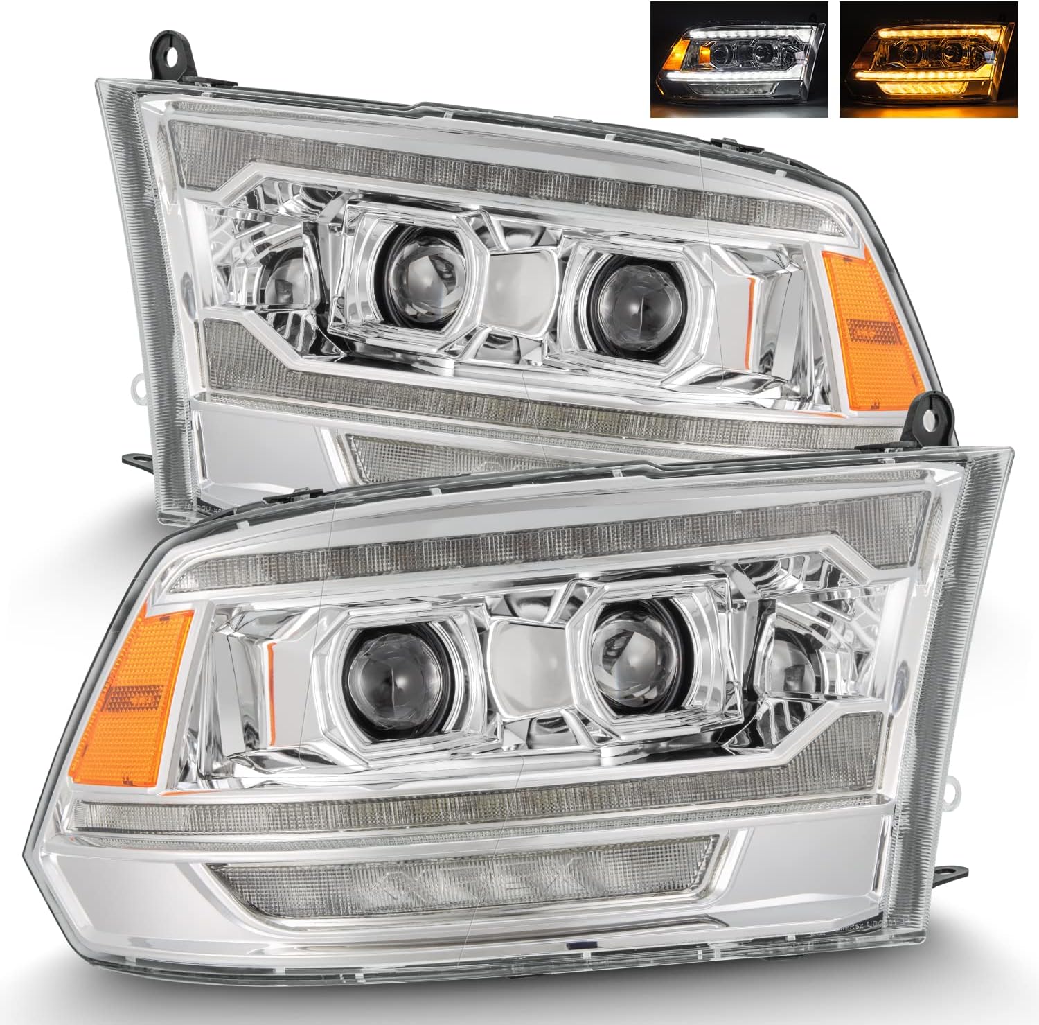 Black LED Projector Headlights P774490