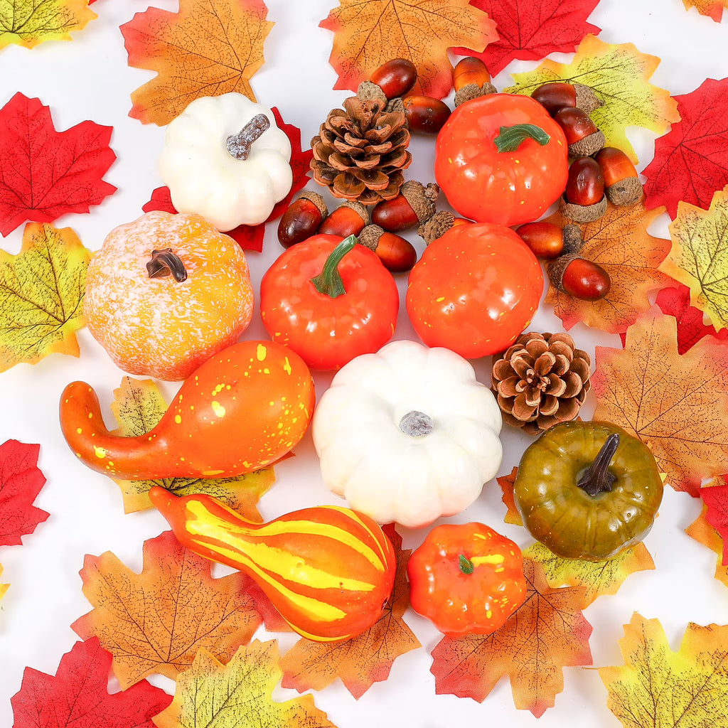 86 Pcs Christmas Artificial Pumpkins Home Decoration Set M833433