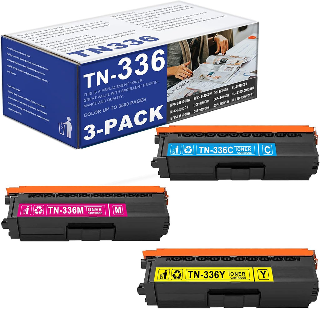 3 Pack High Yield Toner Cartridge for Brother Printer M160056