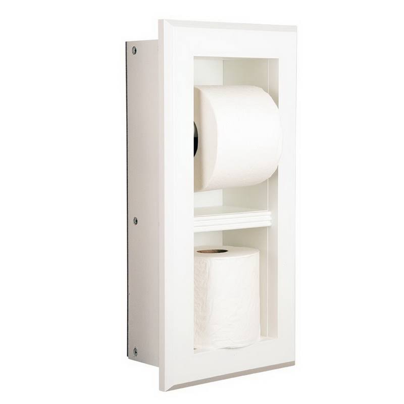 White Double Toilet Paper Holder W151468