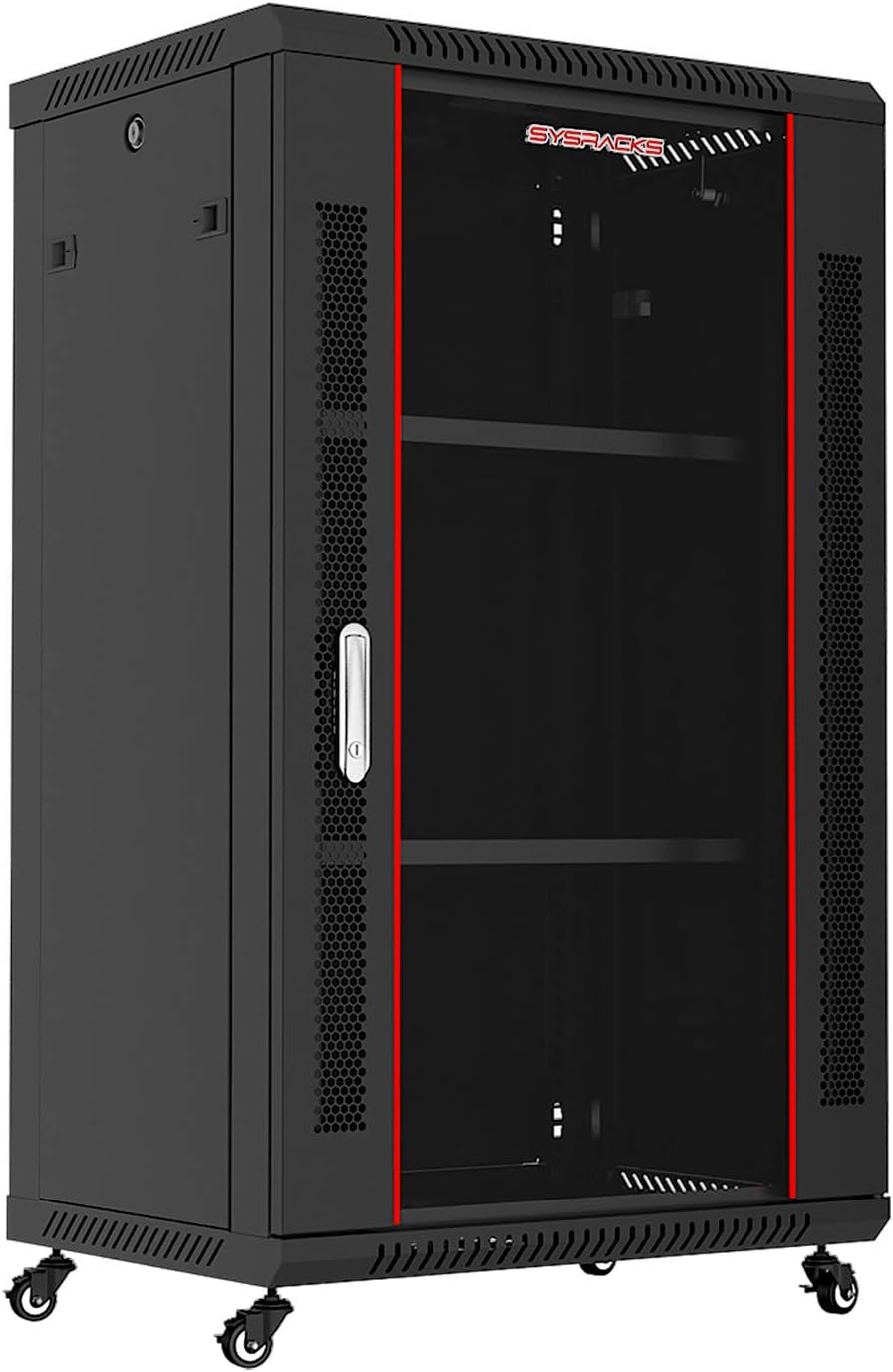 18U Wall Mount Server Rack 19 Inch Locking Network Cabinet O147