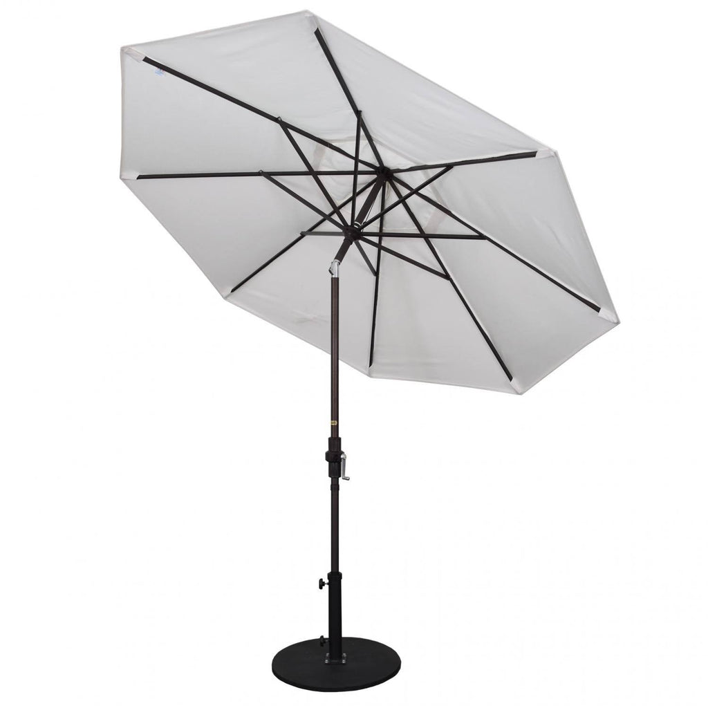 9 ft. Patio Umbrella with Stone Black Aluminum Pole D447651