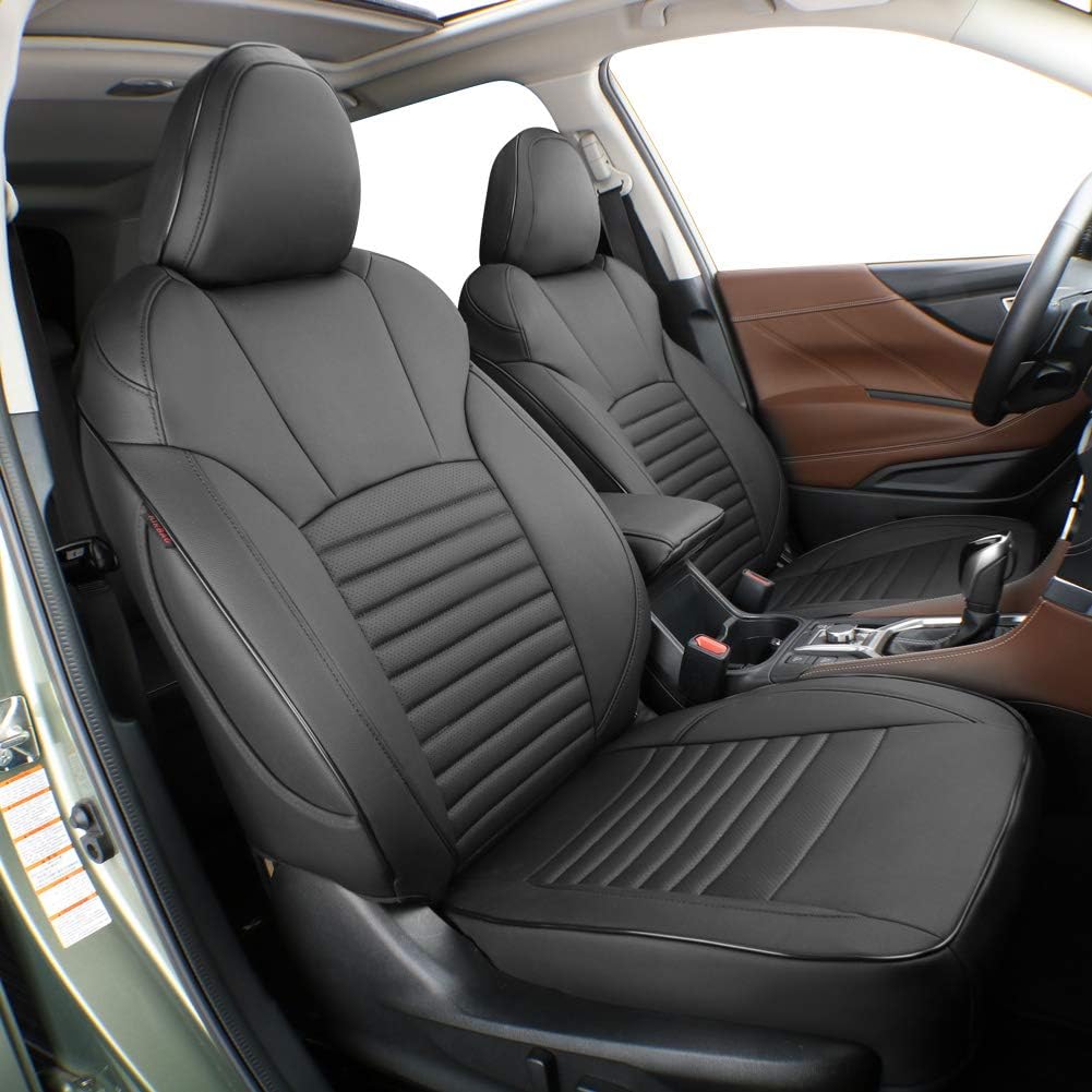 Custom Fit Full Set Car Seat Covers Leatherette Black V8731