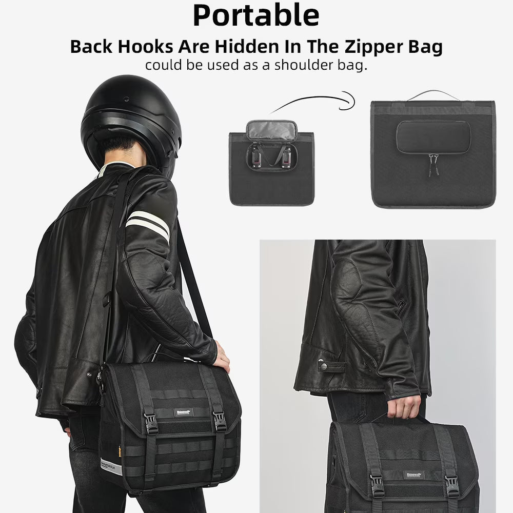 Motorcycle Bag Side 13l With Removable Waterproof Inner Pouch Support Panel O16841