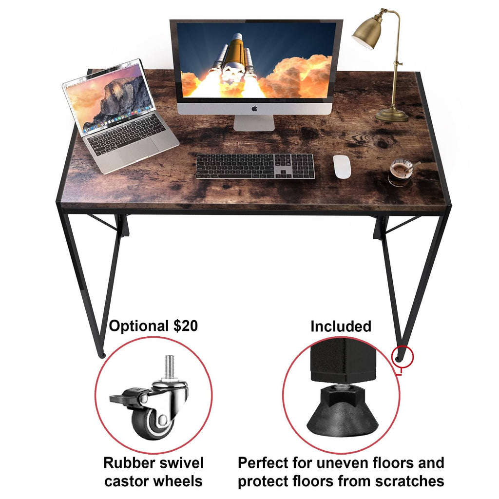 Rustic Folding Computer Desk B850567