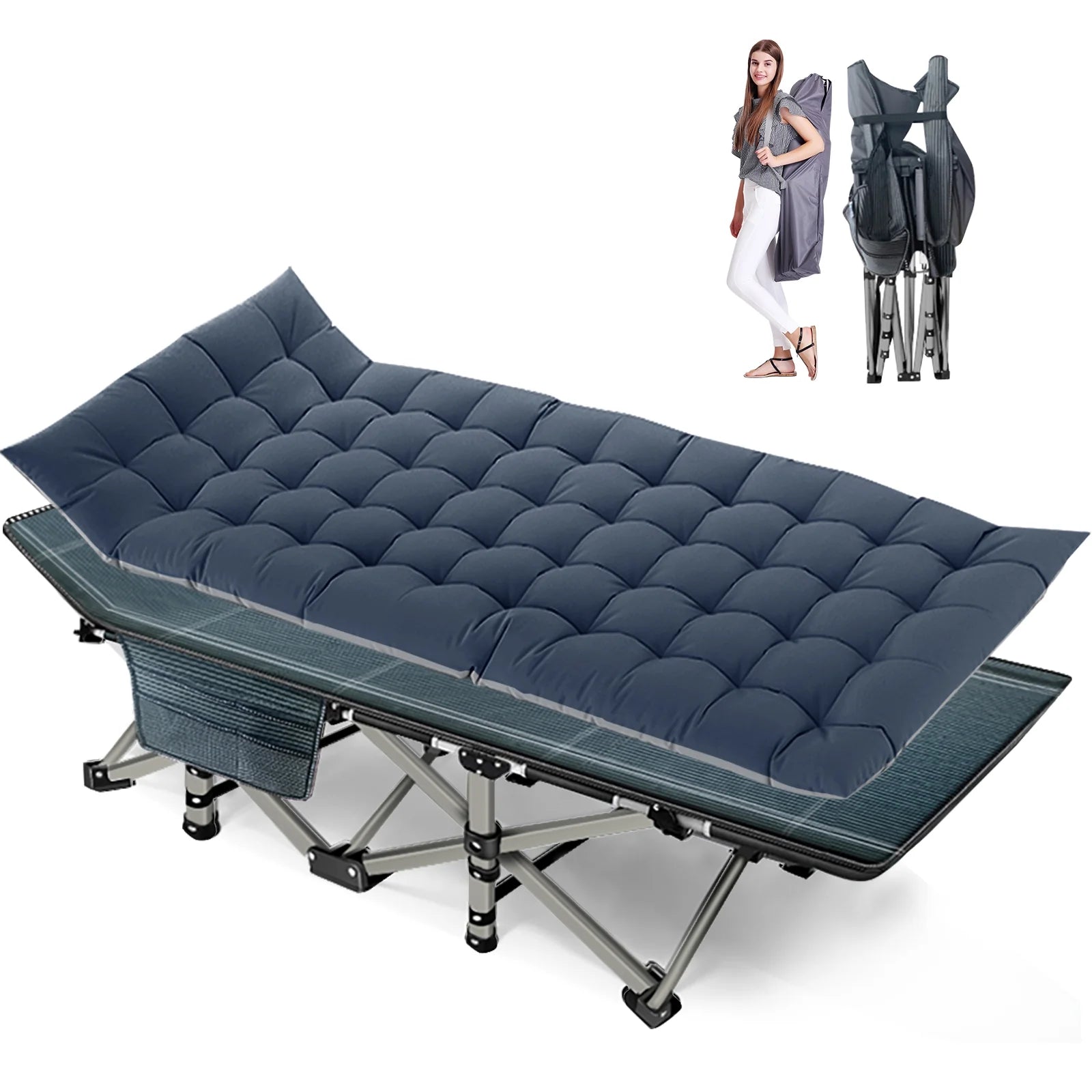 Folding Bed Cot with Carry Bag & Mattress X520