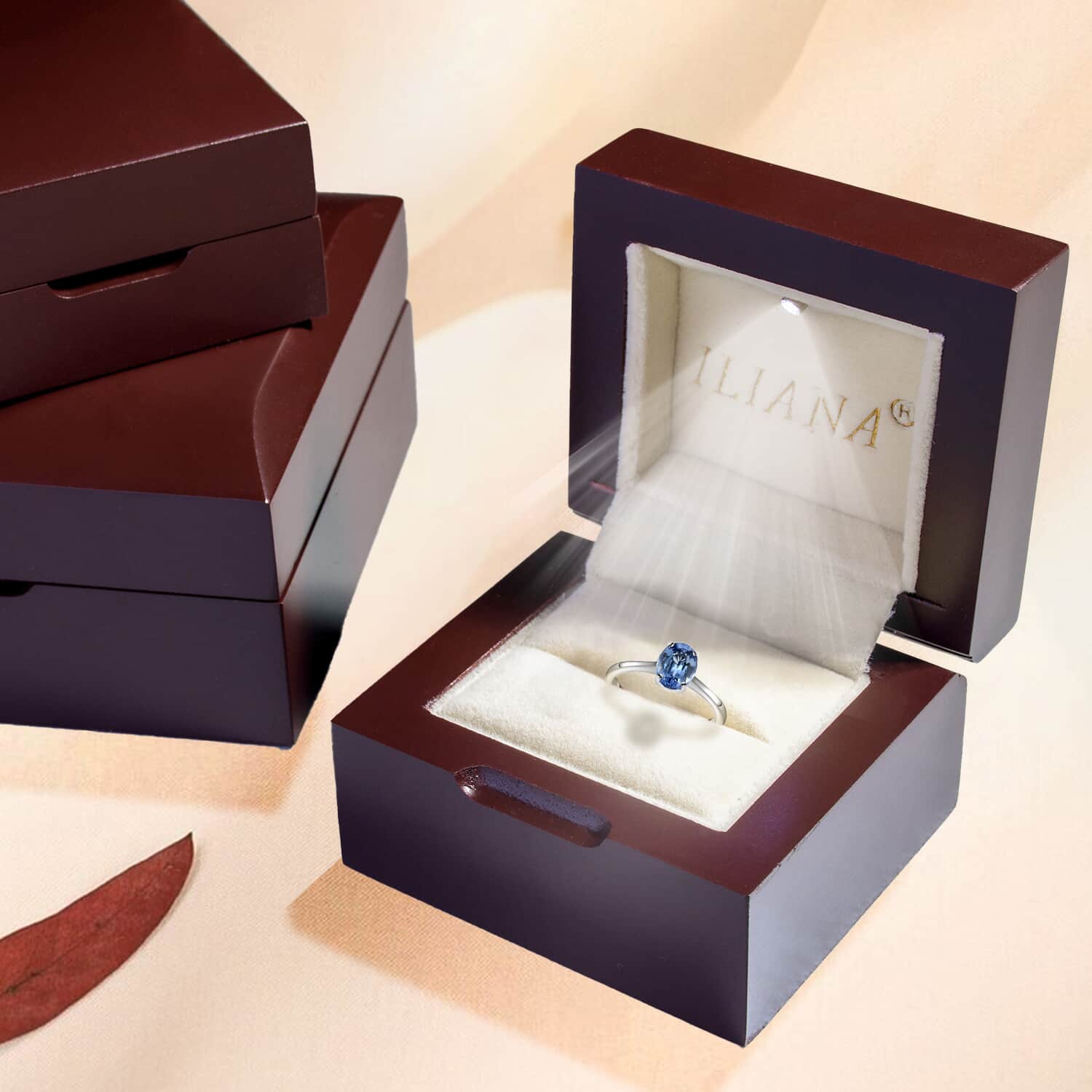 AAA Sapphire Oval 18K White Gold Solitaire Ring Size 7 Ct 1.15 R117