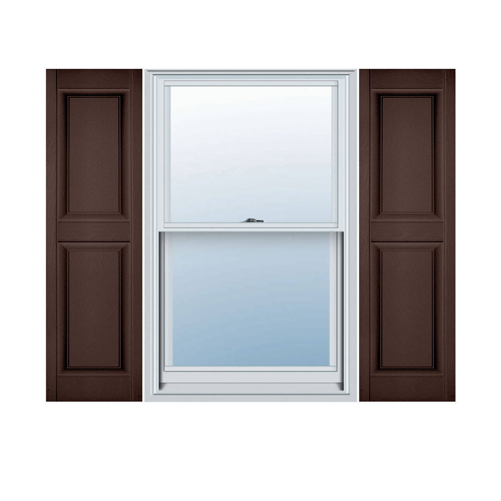 12 inch x 36 inch Vinyl Raised Panel Shutters W98854