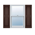12 inch x 36 inch Vinyl Raised Panel Shutters W98854