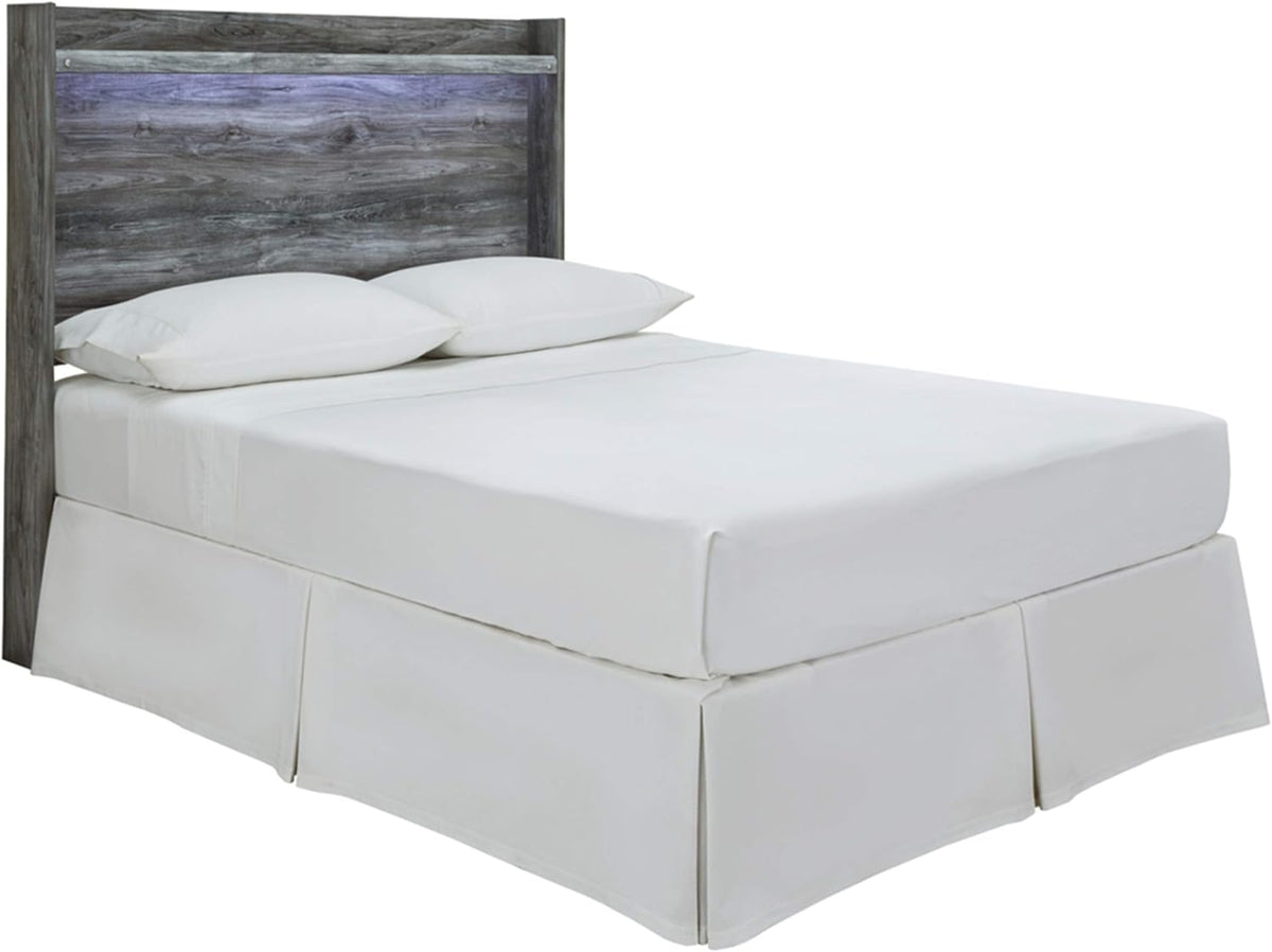 Farmhouse Panel Headboard with USB Charging Stations, King, Whitewash P93275