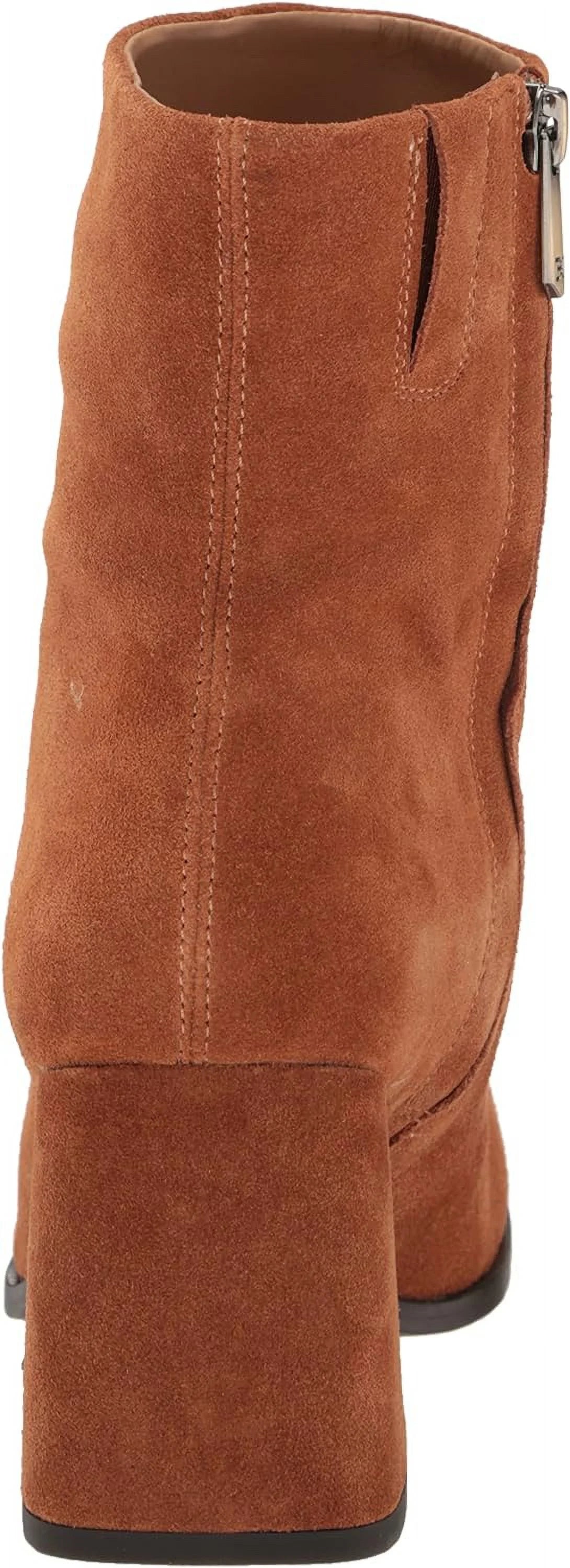 Frontier Brown Leather Block Heel Boots V444601