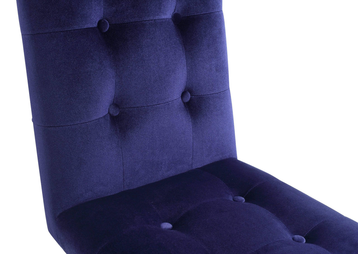Taupe Tufted Velvet Dining Side Chair F65177