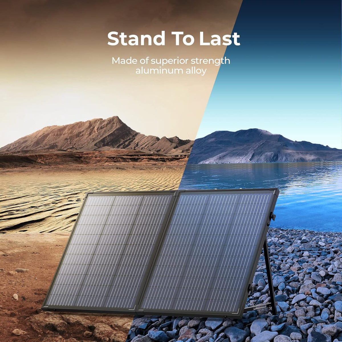 120W Monocrystalline Foldable Waterproof Solar Panel Suitcase with Built-in Kickstand G84452