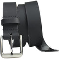 Black Leather Belt with Full Grain Leather Strap S276