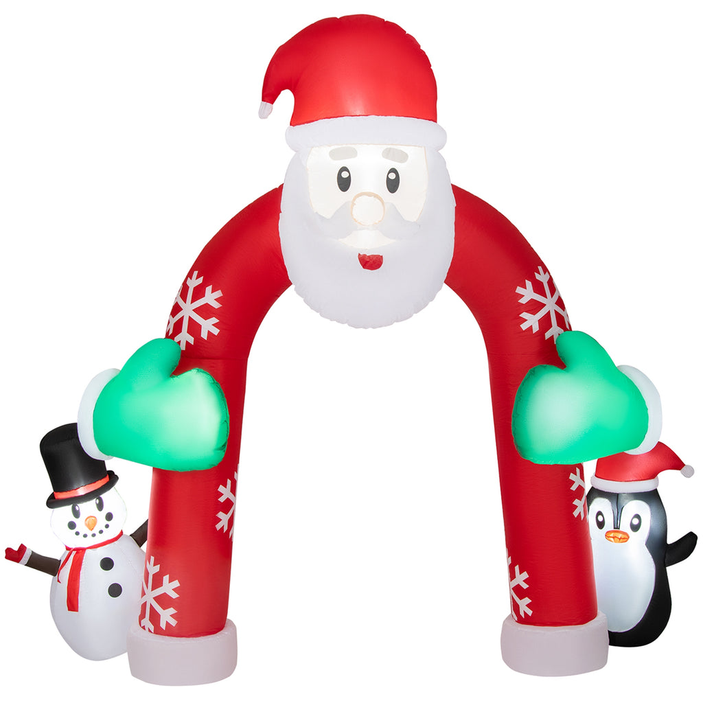 10FT Inflatable Christmas Santa Archway Decoration with LED Lights R594919