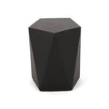 Matte Black Concrete Side Table W393