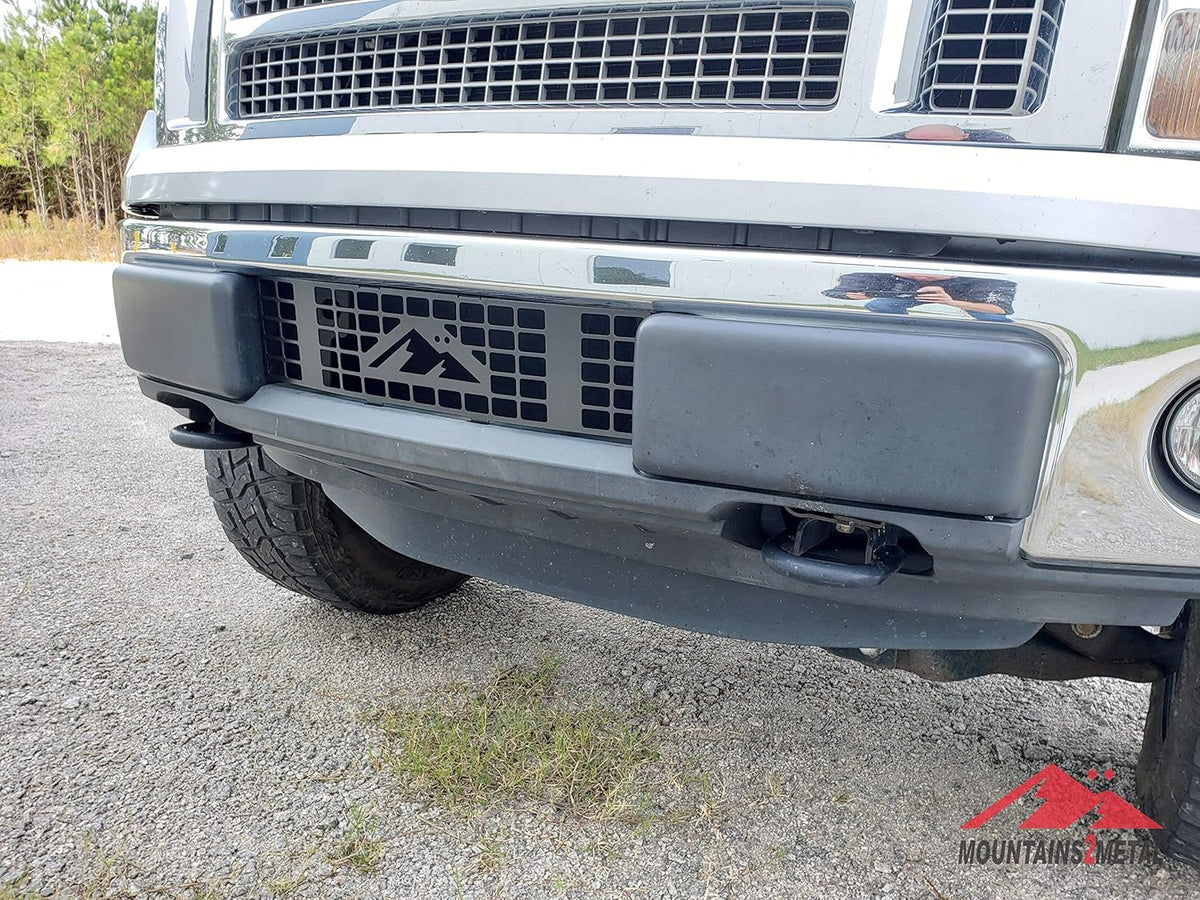 Small Rectangular Vertical Bars Powder Coated Black Stainless Steel Bumper Grille Insert I726