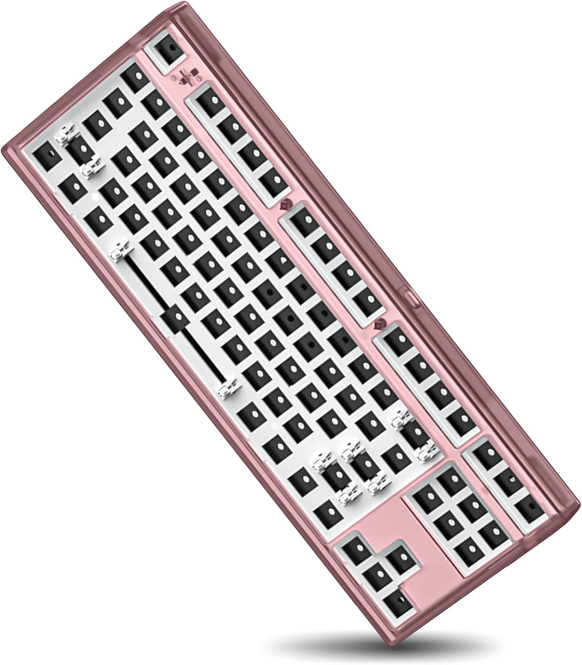 Pink 87 Keys RGB Modular Mechanical Keyboard DIY Kit T79413