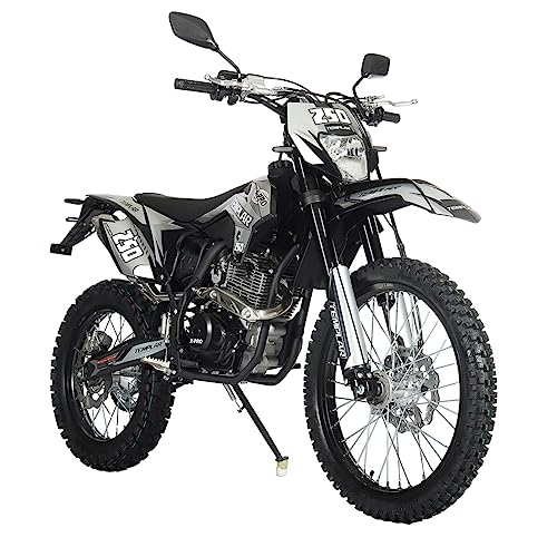 250cc Dirt Bike with 5-Speed Manual Transmission, Electric/Kick Start, 21"/18" Wheels U716826