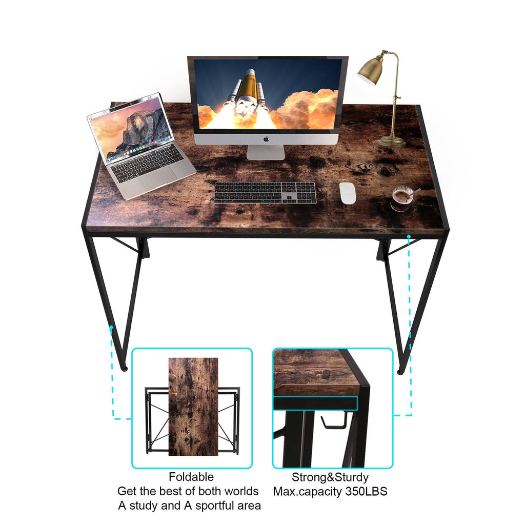 Rustic Folding Computer Desk B850567