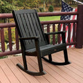 Whitewash Eco-Friendly Synthetic Wood Rocking Chair X834241