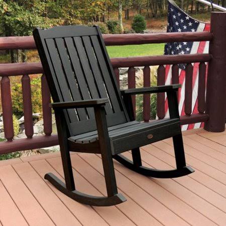 Whitewash Eco-Friendly Synthetic Wood Rocking Chair X834241