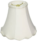 White Scalloped Bell Lamp Shade J651