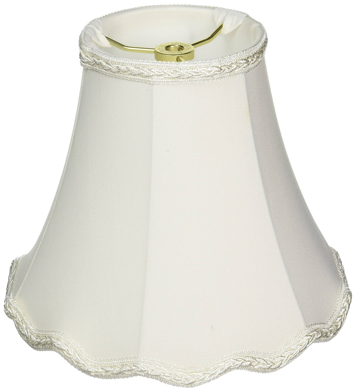 White Scalloped Bell Lamp Shade J651