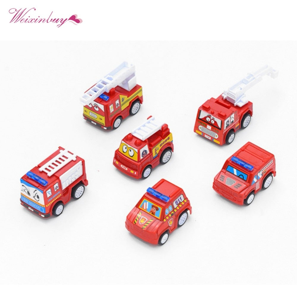 6pcs/set Pull Back Car Toys M7642