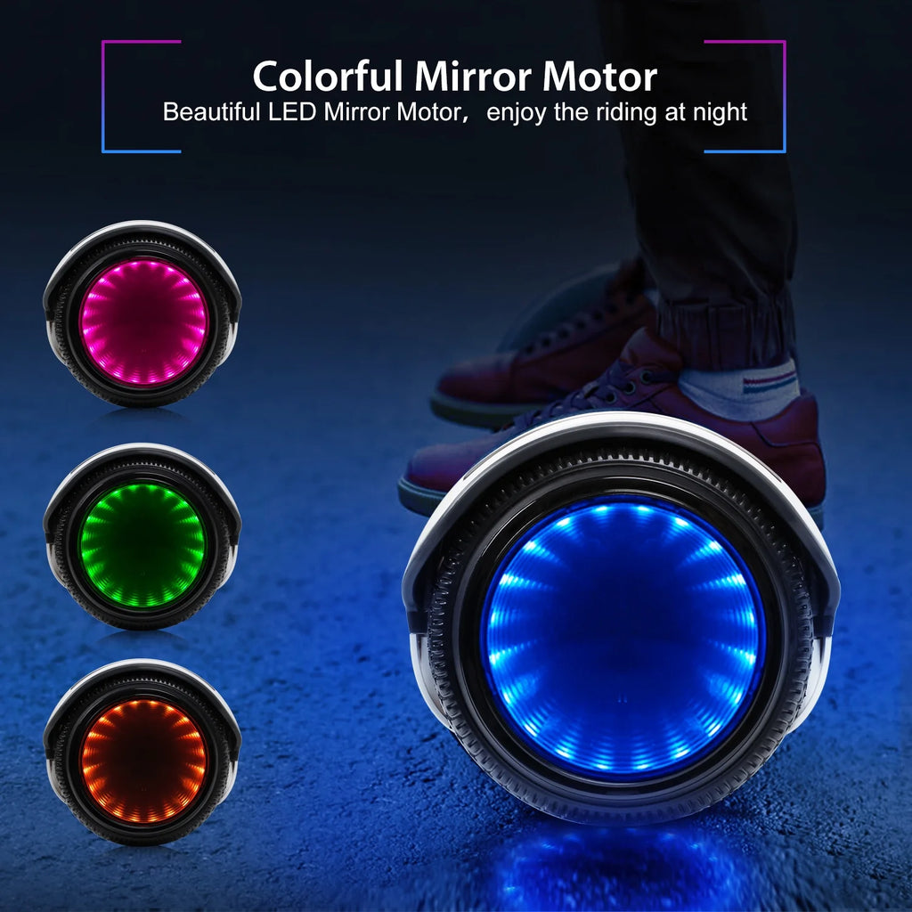 White 6.5" Hoverboard with LED Lights and Bluetooth Speaker C321830
