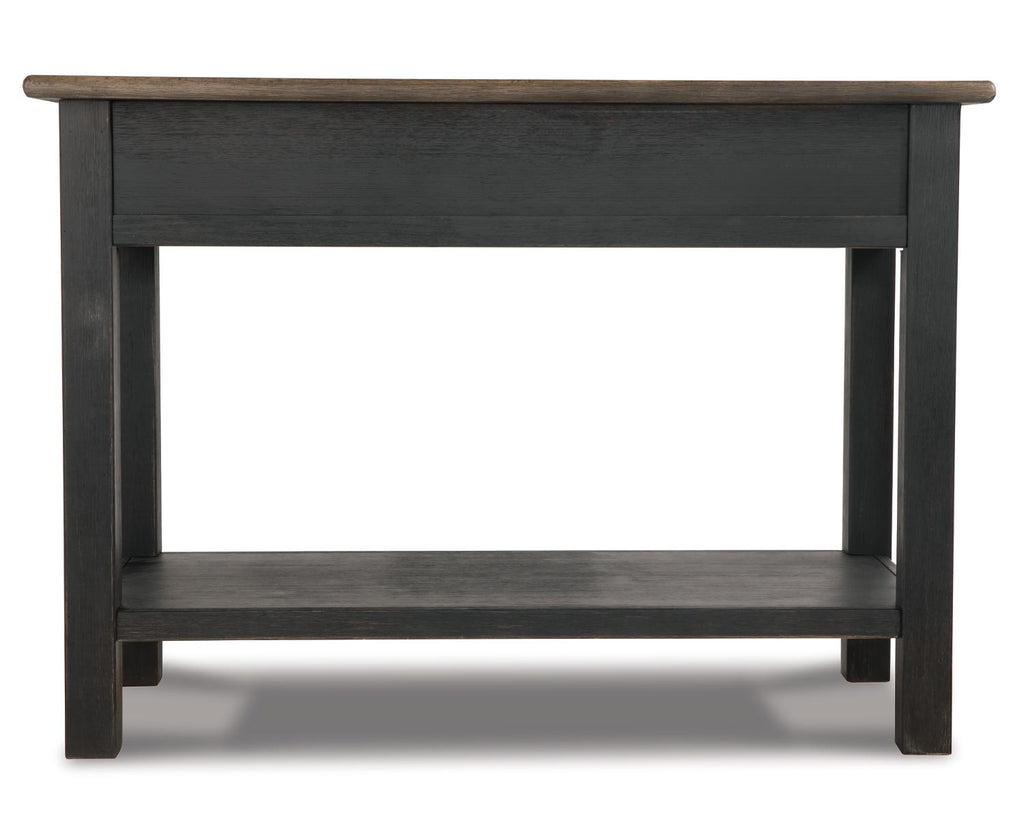 2 Drawer Sofa/Console Table, Grayish Brown/Black K923419