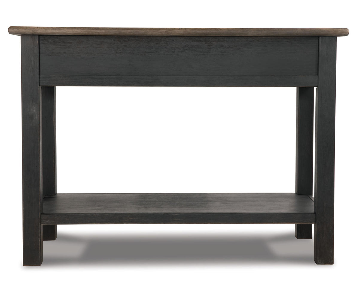 2 Drawer Sofa/Console Table, Grayish Brown/Black K923419