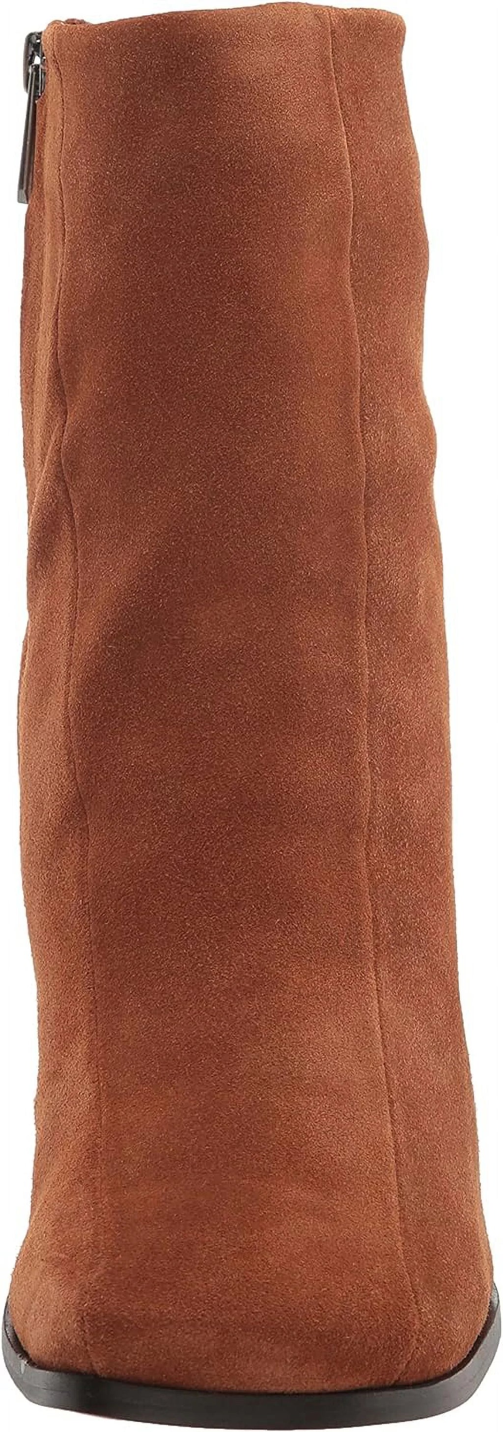 Frontier Brown Leather Block Heel Boots V444601