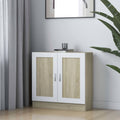 Book Cabinet White and Sonoma Oak Chipboard N925841