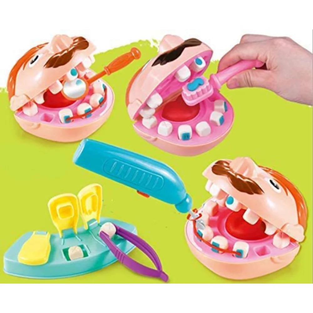 Kids Little Dentist Play Dough Set Toy Doctor Drill and Fill Playset Playdough Toy Set F414676