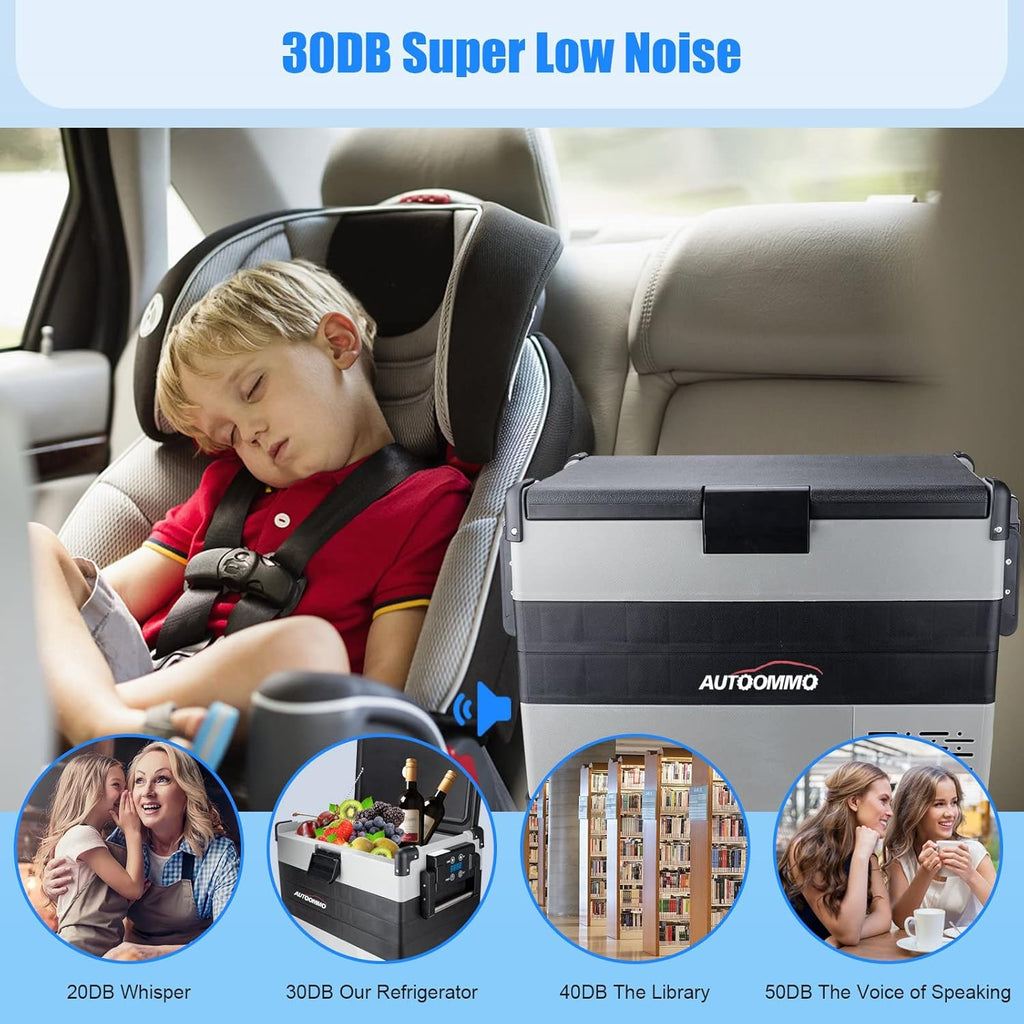 12 Volt 44 Quart Portable Car Refrigerator Freezer Fridge E9630
