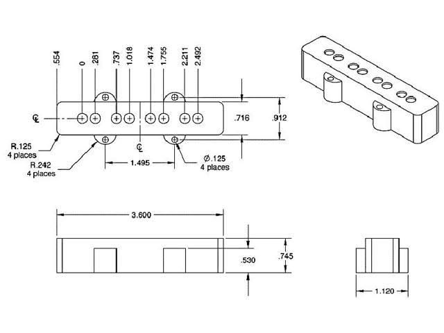 Jazz Bass Pickup Set D516