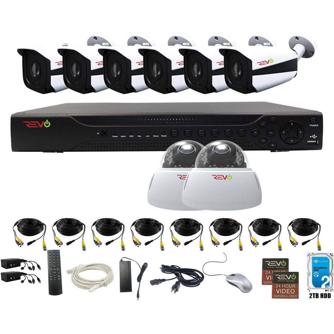 16 Ch. Video Security System with 8 Indoor/Outdoor 5 Megapixel Cameras J66474
