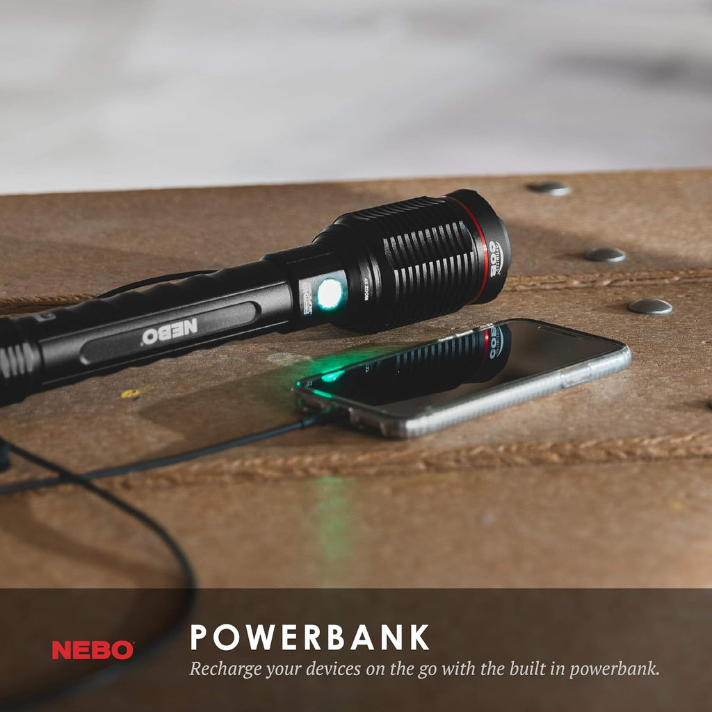 Black LED Rechargeable Flashlight E52237