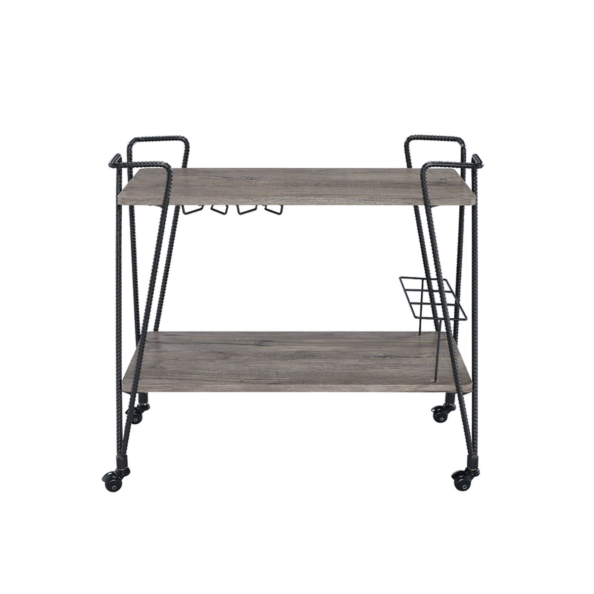 Rustic Oak Serving Cart R80623