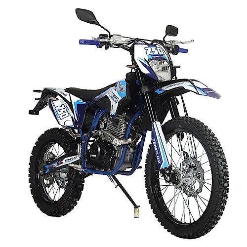 250cc Dirt Bike with 5-Speed Manual Transmission, Electric/Kick Start, 21"/18" Wheels U716826