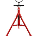 V Head Pipe Stand, Adjustable Height 24-42, 2500 lb. Load Capacity, Carbon Steel S13717