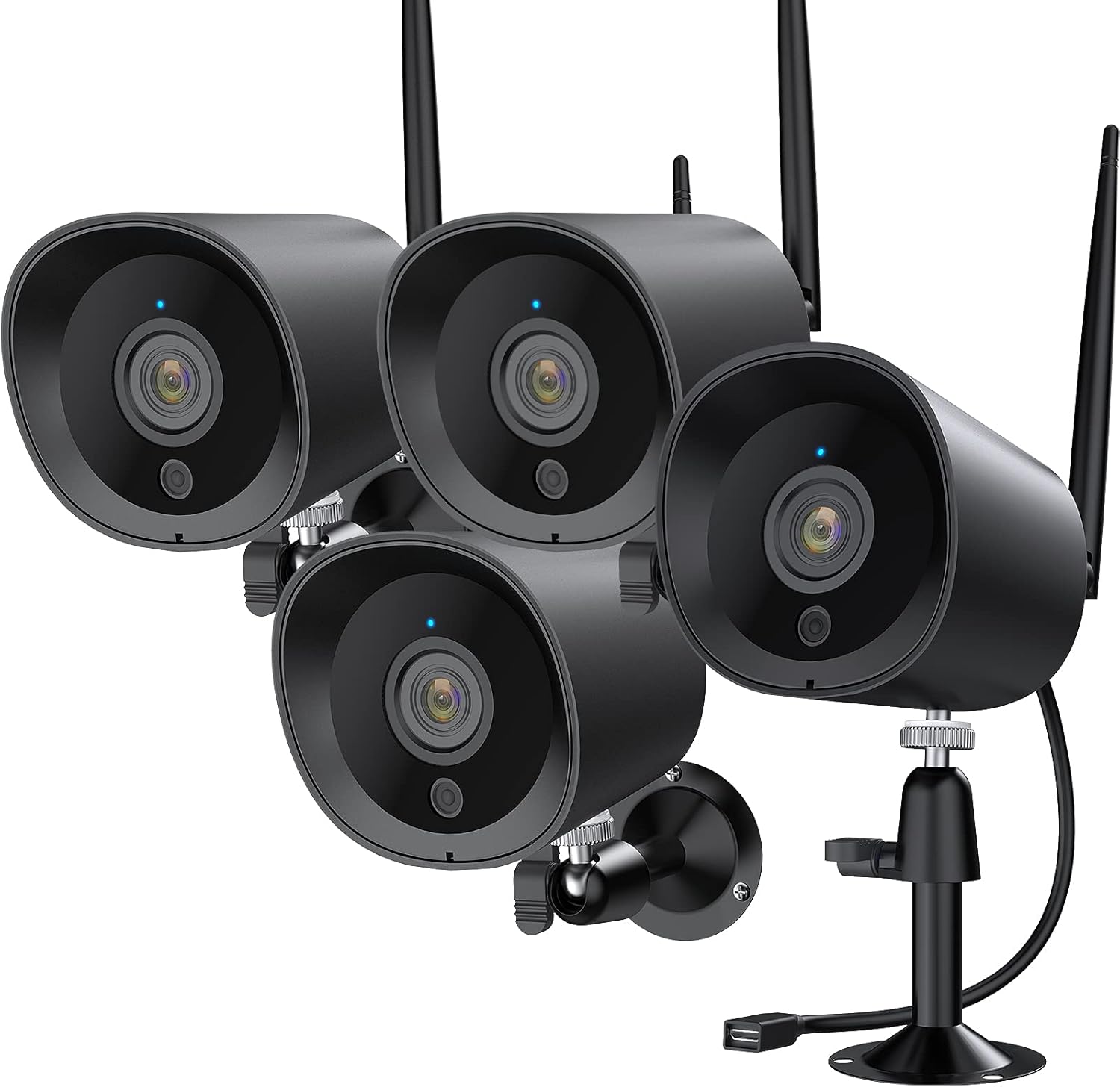 2Pack 1080P Full HD WiFi IP Camera with Night Vision, IP66 Waterproof J923