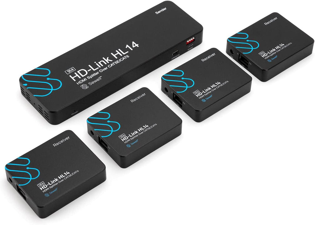1x4 HDMI Extender Splitter Over cat5e/6, 160 ft, Black Z8293