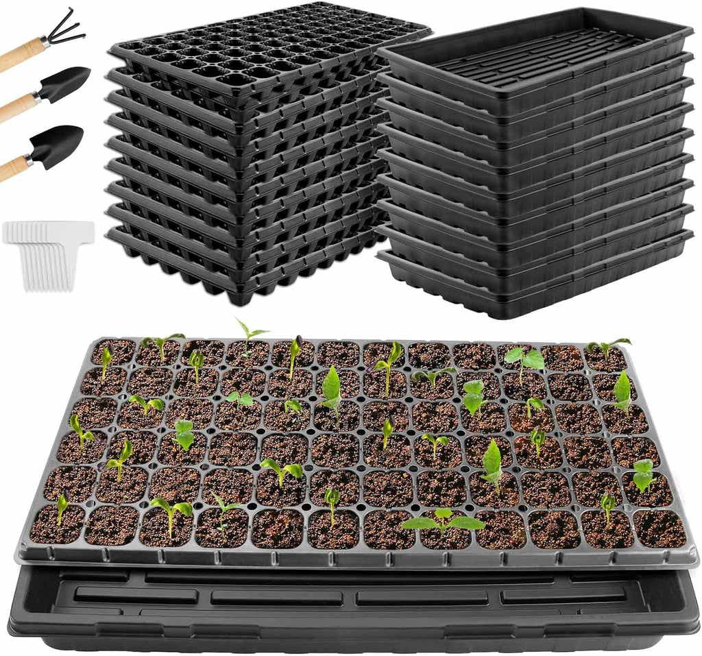 18 Pcs Seed Starter Tray with Base Tray, 72 Cells, No Drain Holes, Pack of 2 Z724548